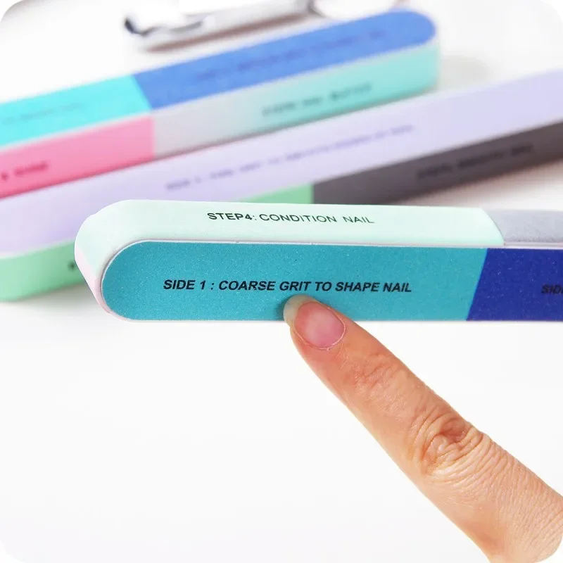 Professional 7 Sides Nail Buffer File Set Manicure Polishing Block Buffing Accessories Cream Tools for Nail Art