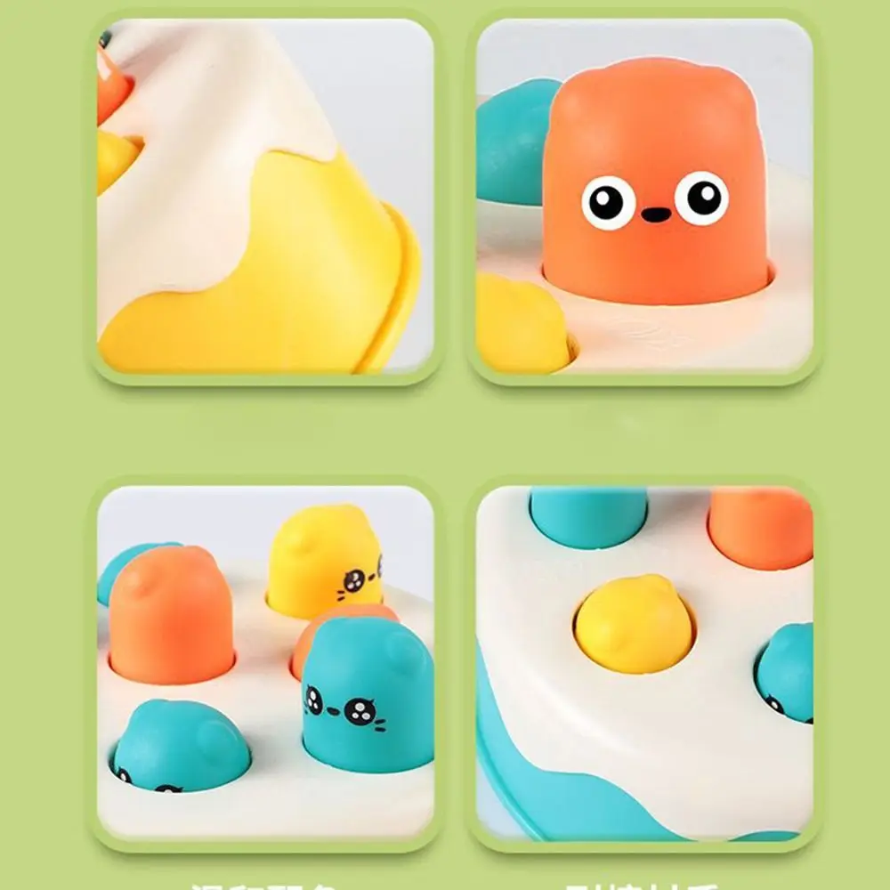 ABS Animal Theme Knocking Game Hand Eye Coordination Cake Shape Whack-a-mole Puzzle Learning Cognition Hamster Pounding Game