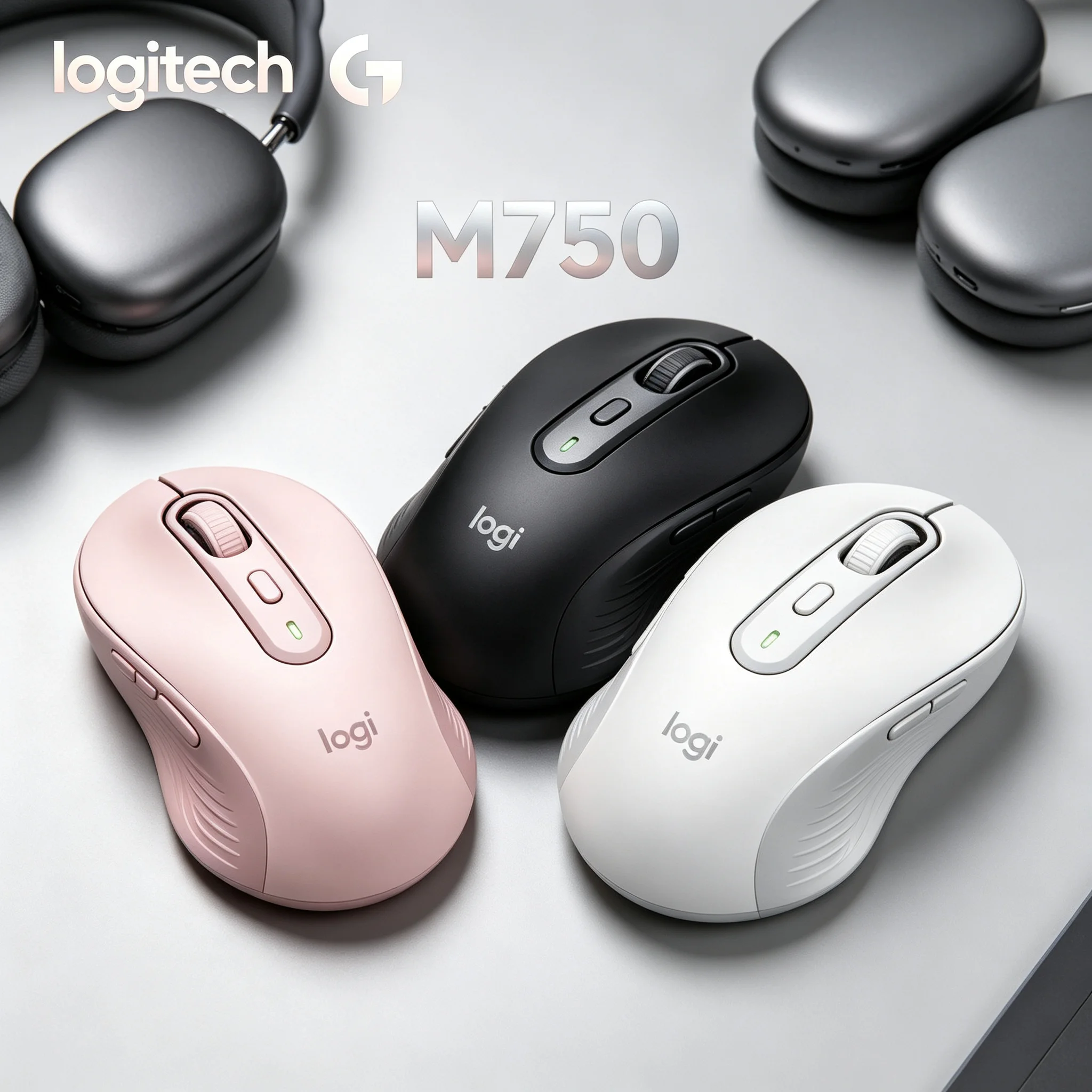 Logitech M750 Dualmode Wireless Mouse Stable Multiplatform Support Mice For Office Work Casual Gaming Use