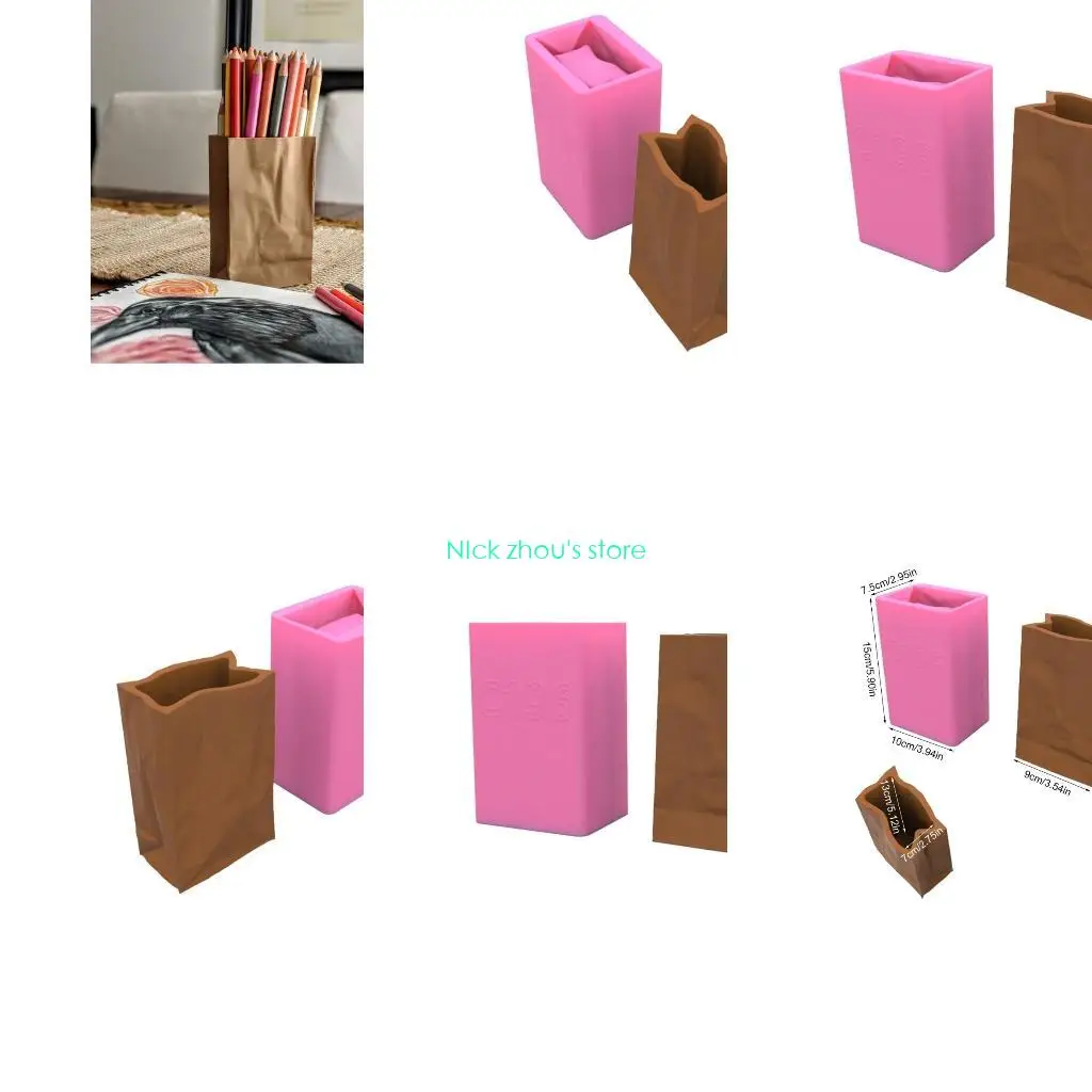 E15E Box Flower Pot Silicone Resin Mold Epoxy Resin Casting Pot Mould