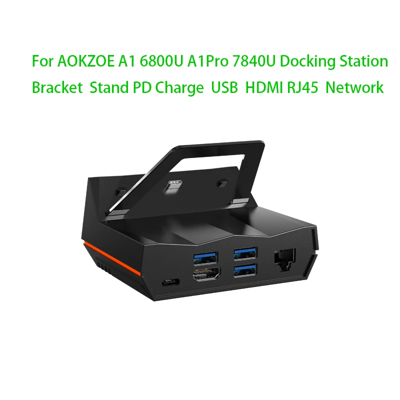 For 8 inch AOKZOE A1 A1Pro Docking Station Game Console Laptop Hub 4 Port PD Charge USB HDMI RJ45 Network Bracket Stand Dock