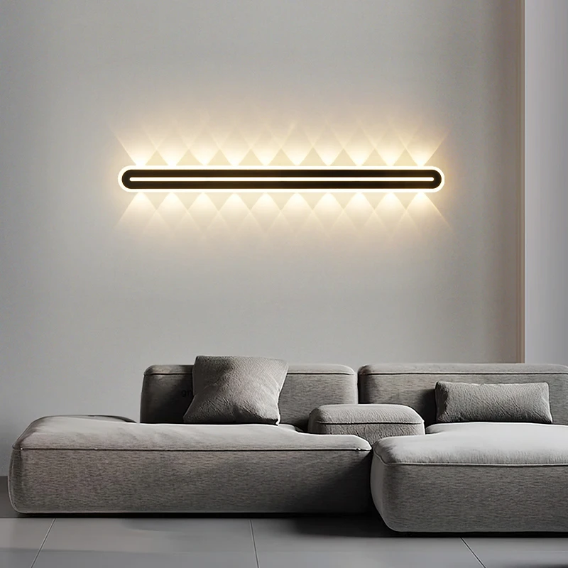 LED Indoor Long Strip Wall Light Living Room Background Wall Atmosphere Wall Lamp Simple  Modern Home Interior Lighting Fixtures