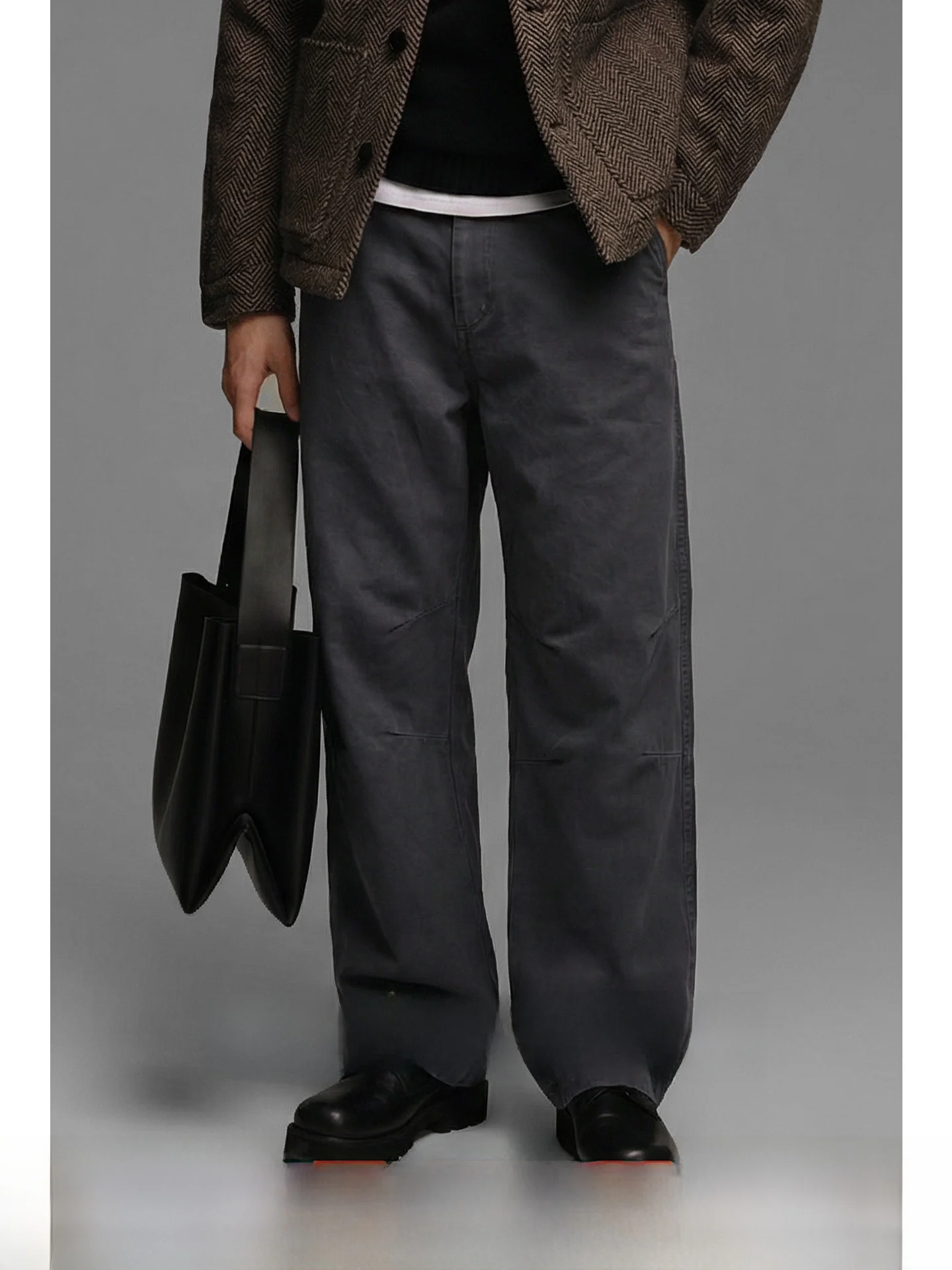 100% Pure Cotton American Casual Pants Men's Autumn Winter New Straight Loose Workwear Long Trousers Comfortable Straight Leg
