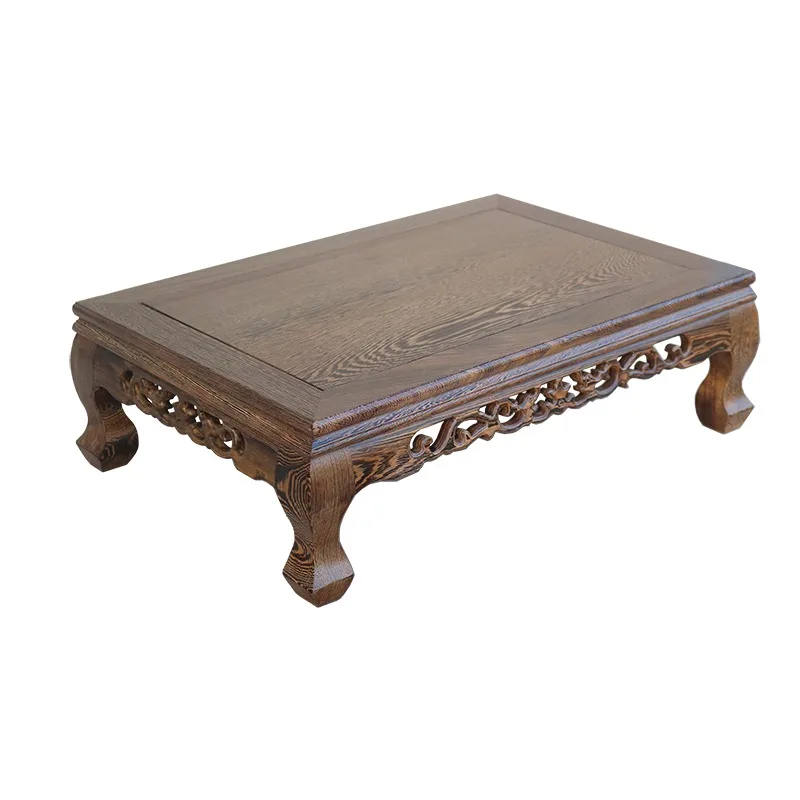 Chinese solid wood mahogany chicken wing wood kang table kang  coffee  low table old elm tatami bay window household t