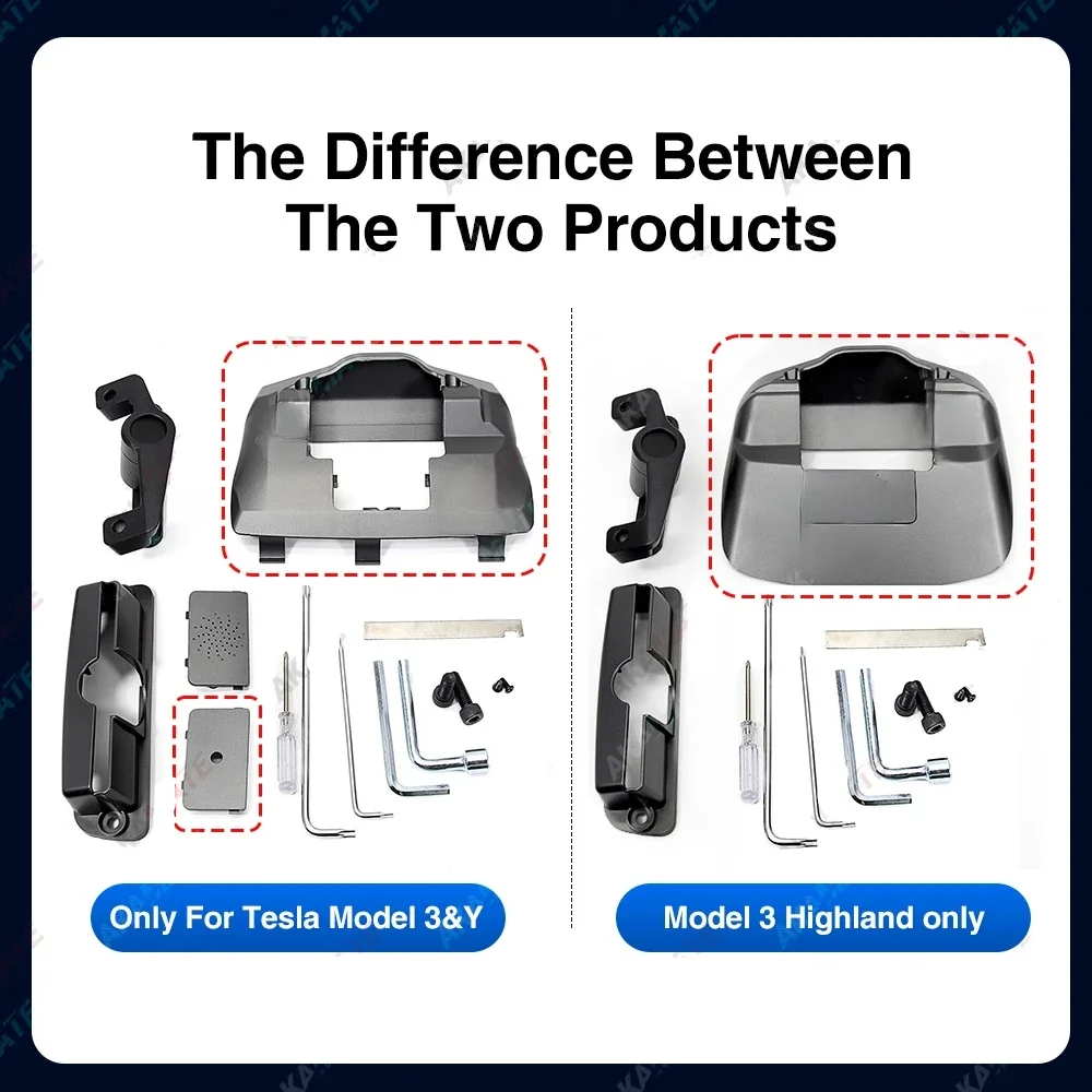 Newest For Tesla 2017-2024 Model Y Model 3 Swivel Holder Mount Highland Tilt Screen Rotating Bracket Kit Display Monitor Rotate