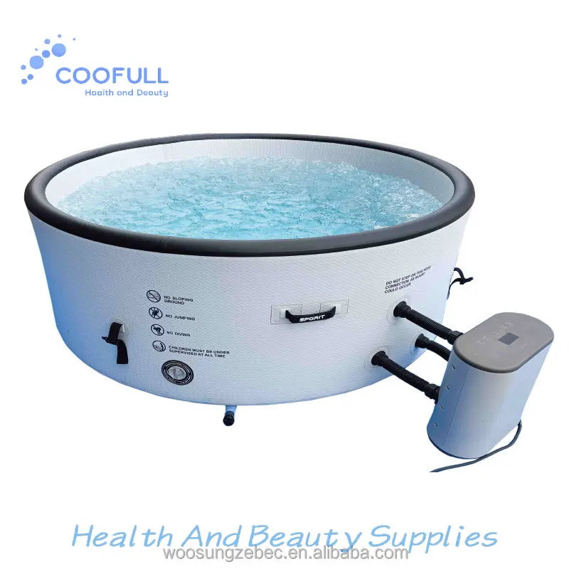 Coofull Zebec New Arrival Round Massage Inflatable Bathtub Spa Set AirJet Hot Tub Spa for Sale