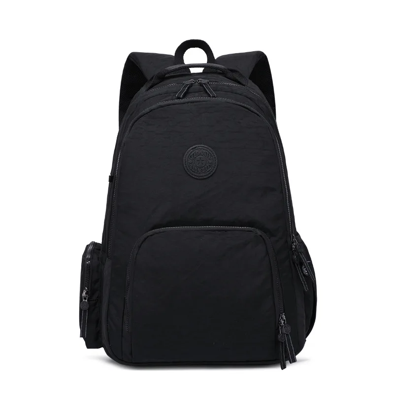 New Casual Nylon A4 Large Capacity Women Men School Backpack 15.6 14'' Laptop Lightweight Travel Bag Blue Black Red Purple