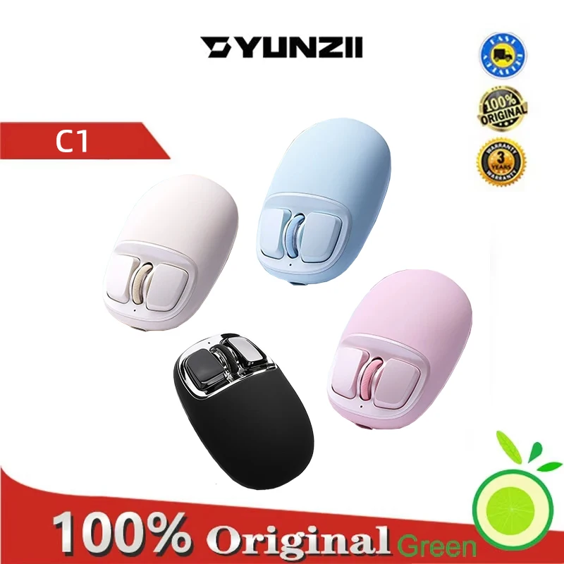 YUNZII C1 Puff Wireless Mouse Bluetooth High Beauty Female Apple Laptop Office Charging
