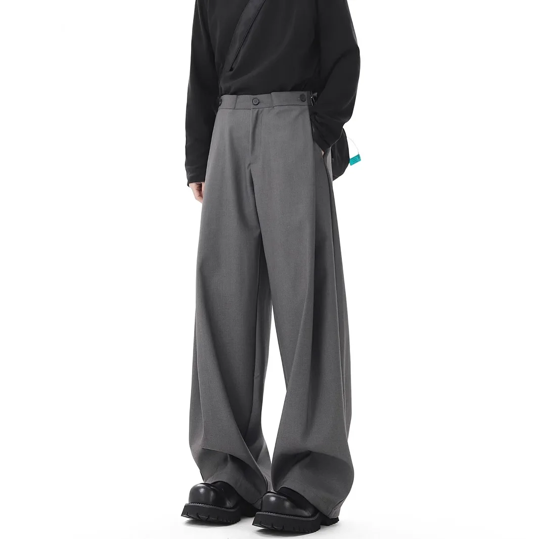 American-style Casual Pants For Men, Loose Suit Pants, Straight-leg Wide-leg Drape, Versatile Long Pants