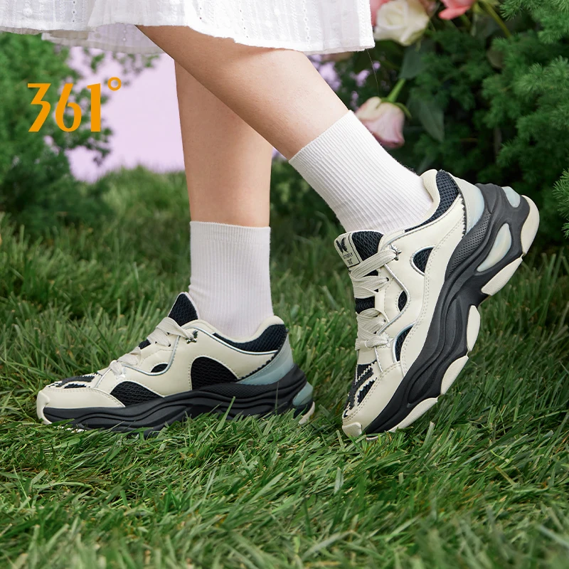 361 Degrees Women Casual Shoes Spring New Breathable Soft Trendy Durable Versatile Thick-soled Stable Female Sneakers 682516766