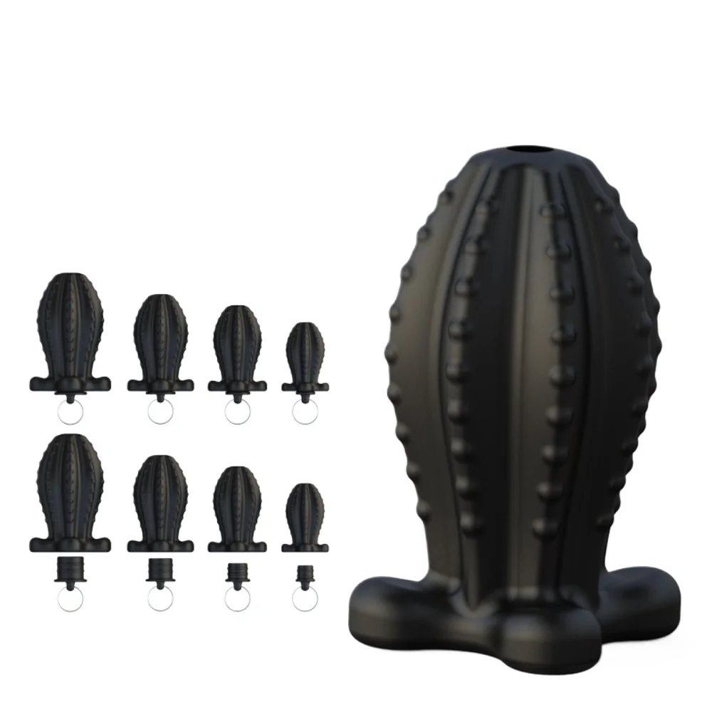 Hollow Large Butt Plug Silicone Anal Dildo Dilator Anal Speculum Prostate Massager Anus Vagina Shower Enema Cleaning Adult Toys