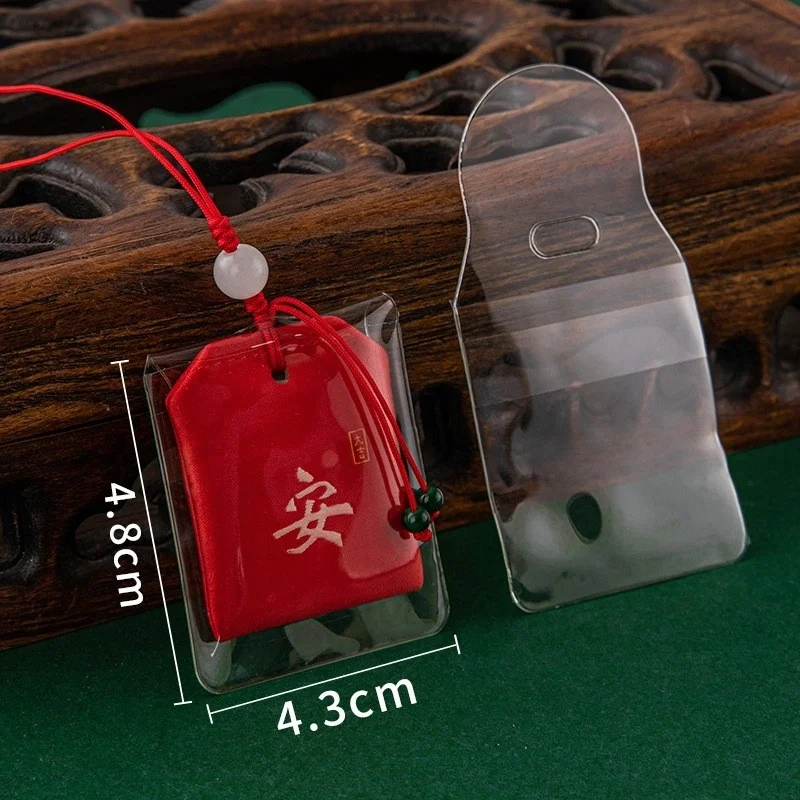 Transparent Protective Sleeve for Dustproof Lucky Charm Bag Personal Safety Seal Bag PVC Case Fashion Jewelry Storage Bag