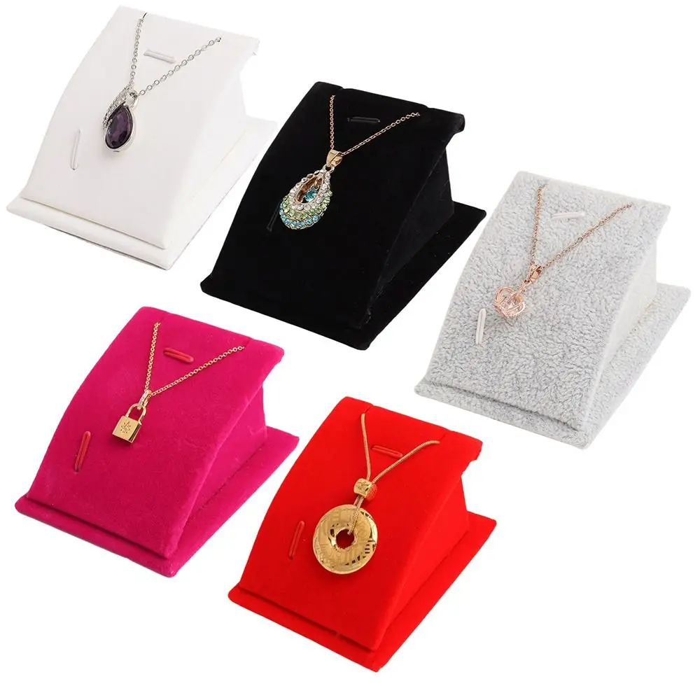 Simple Jewelry Stand Holder Save Space Mini Showcase Props Protable Lightweight Necklaces Pendants Display Rack for Counter