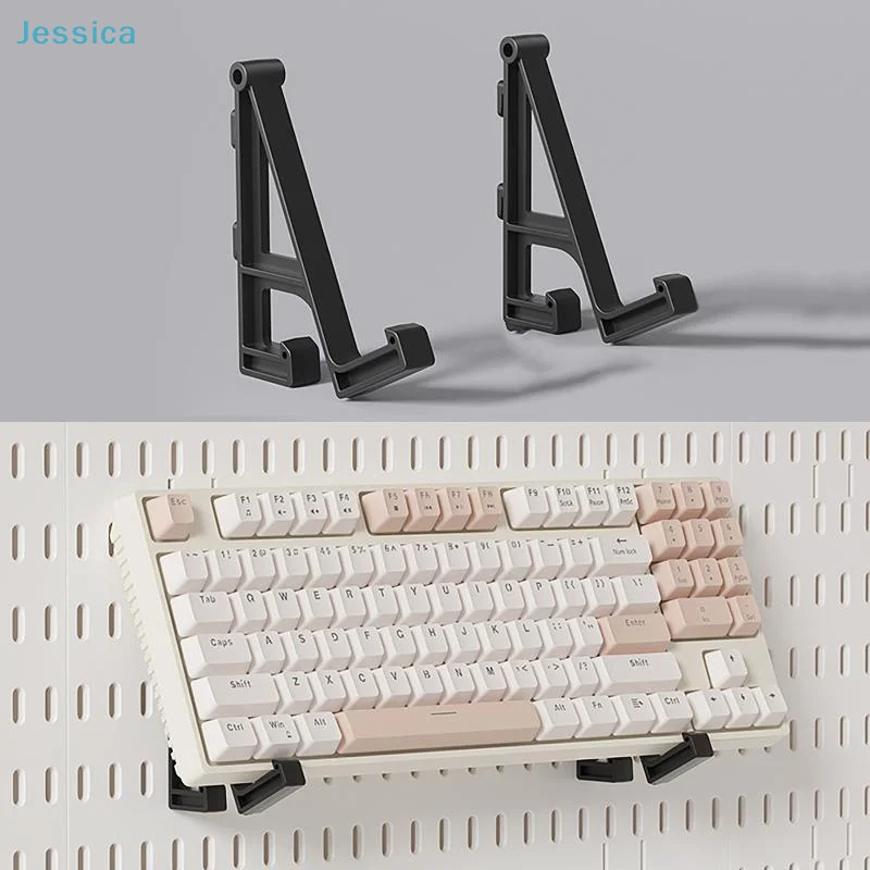 djustable Keyboard Wall Mount Brackets - Space-Saving Desk Organizer Holders for Mechanical Keyboards