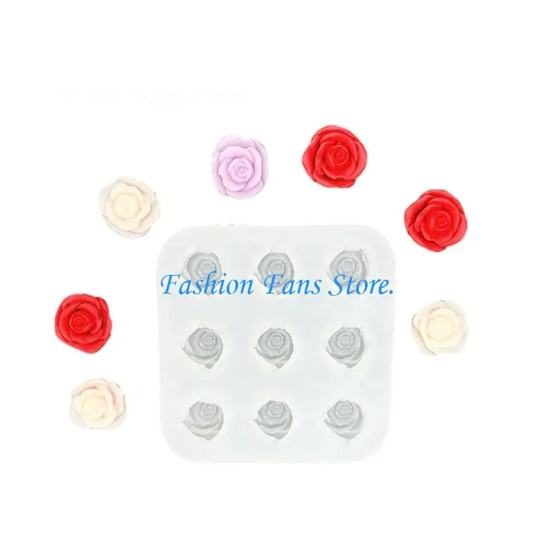  Detailed Rose Flower Silicone Mold For DIY Jewelry Accessories Chocolate Soap Craft Projects Kitchen Baking Mould