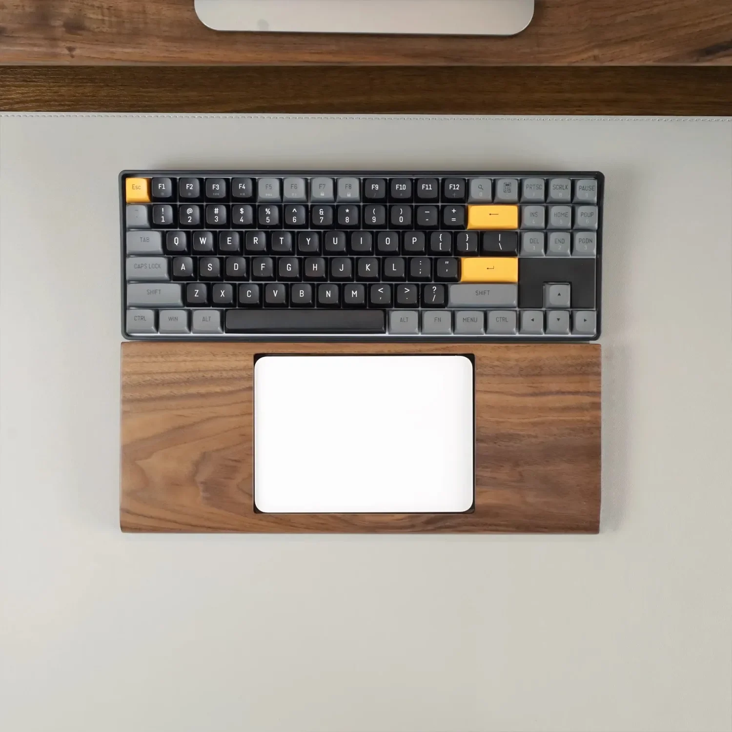 Custom Keyboard Wrist Rest Magic Trackpad Base Mechanical Keyboard Hand Support Multifunctional Bracket Walnut Wood Accessories