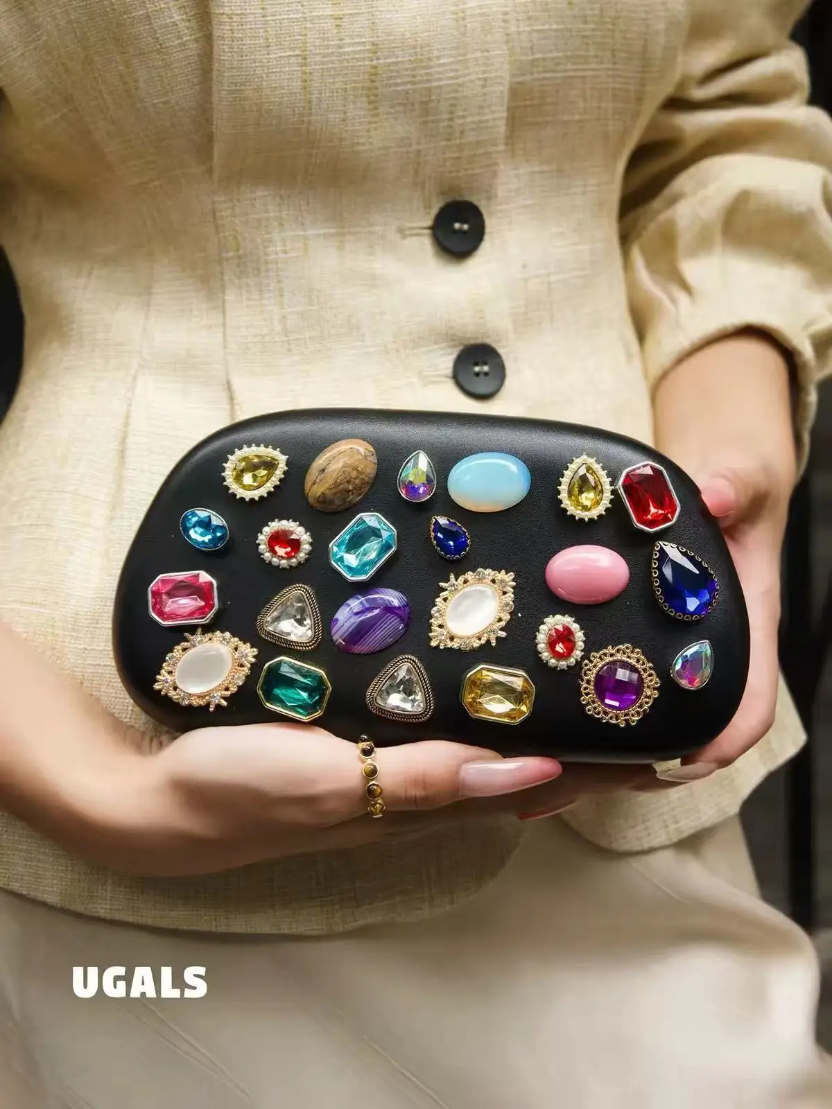 Glitter Diamond Women Handbag Luxury Fashion Textured PU Shell Bag Wedding Party Banquet Clutch Purse Shoulder Crossbody Bag