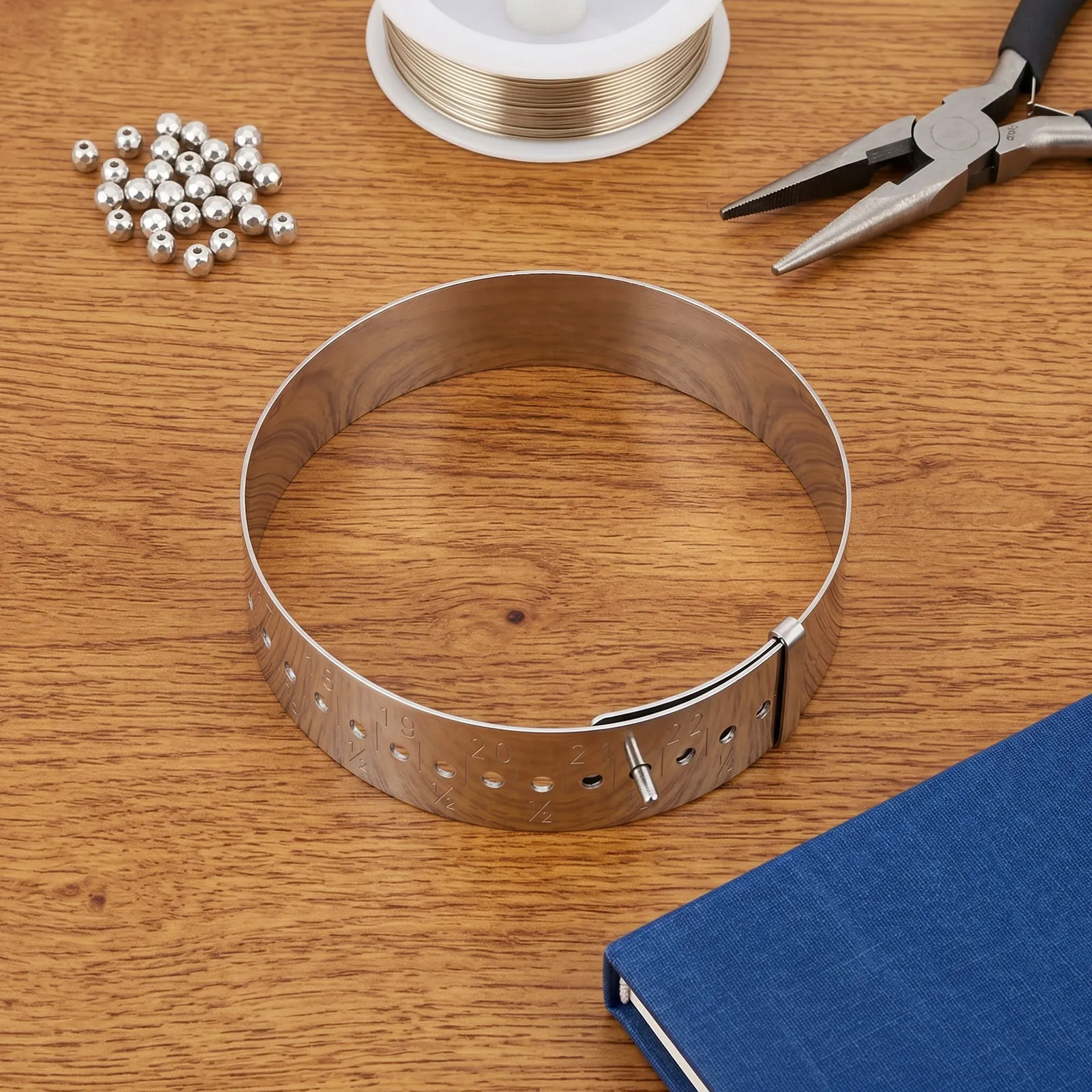 1Piece Wrist Measuring Tool Compact Bracelet Sizer Clasp Adjust for Daily Wrist Size Checking Fitting Bracelet