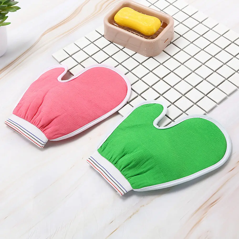 5Pcs Shower Gloves Textured Exfoliating Scrub Mitts for Body Scrubbing Rich Foam Lather with Soap Bath Gel Body Scrub Cleansing
