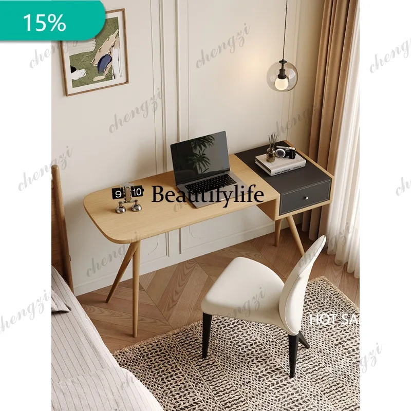 CC178 Design wabi sandy wind simple modern solid wood desk writing desk home study desk