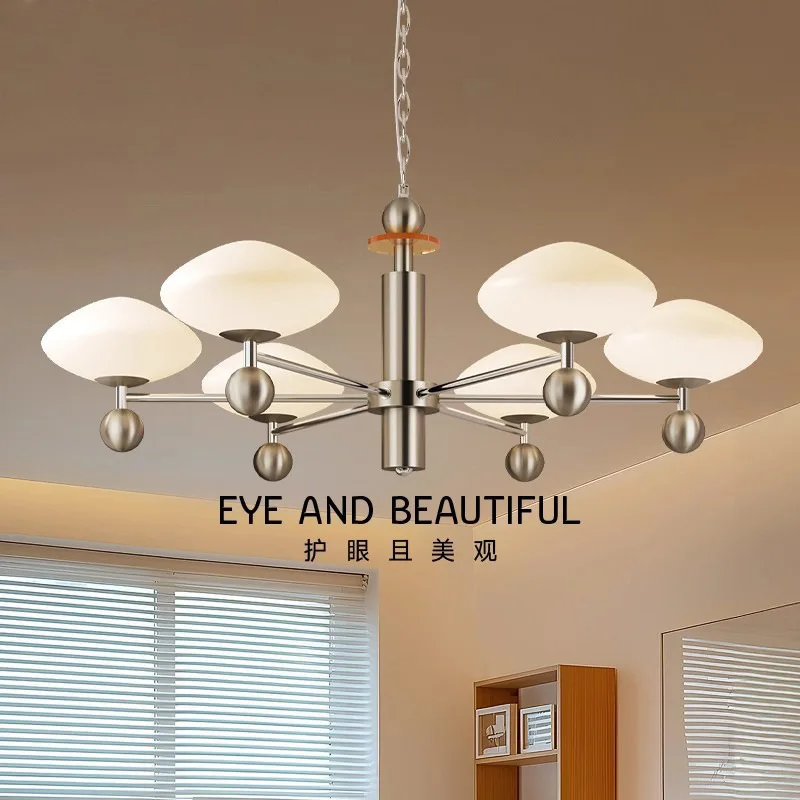 Full spectrum eye protection white light Bauhaus medieval living room chandelier Italian light luxury high-end whole house light