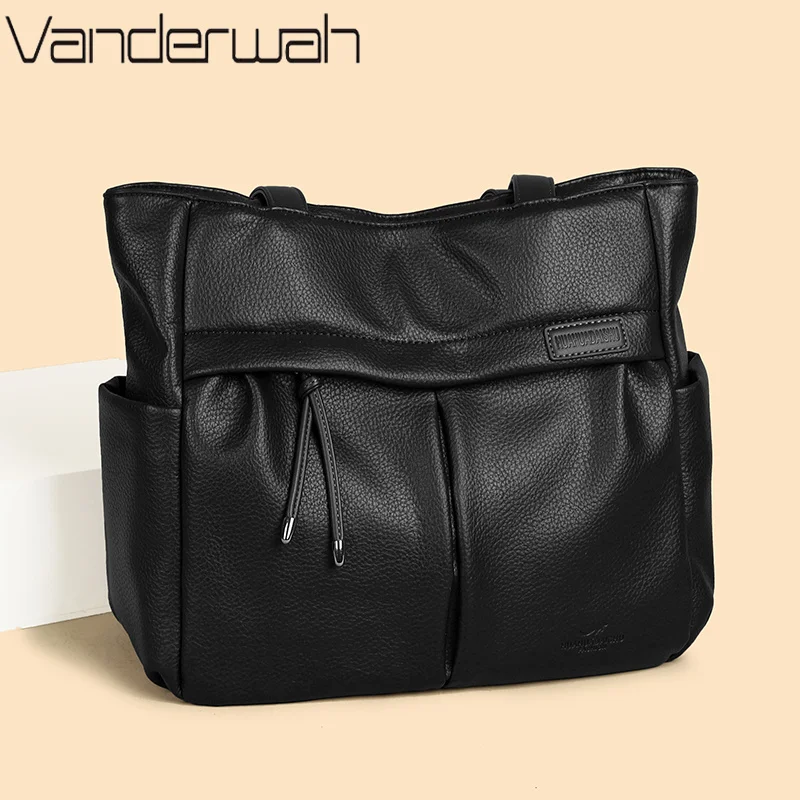 Luxury Soft Pu Leather Women Tote Bag Large Capacity 14inch Laptop Shoulder Bag Work Commute Handbag Casual Daily Shopping Bag