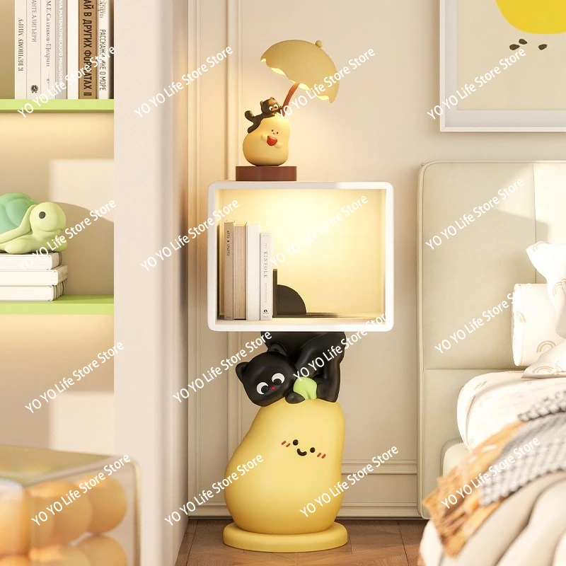 Super narrow bedside table household bedroom children's room mini cute creative cream wind cartoon home decoration ornament