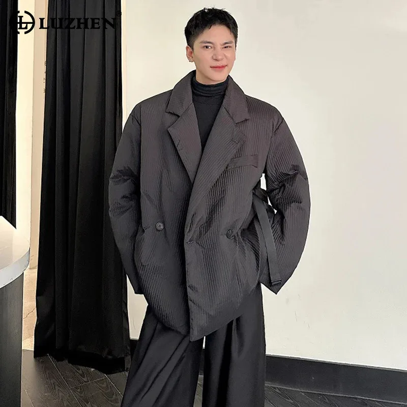 LUZHEN Casual Winter Thick Warm Loose Down Jacket Personalized Cold Coat Original 2026 Winter Male Casual Niche Clothes JY9567