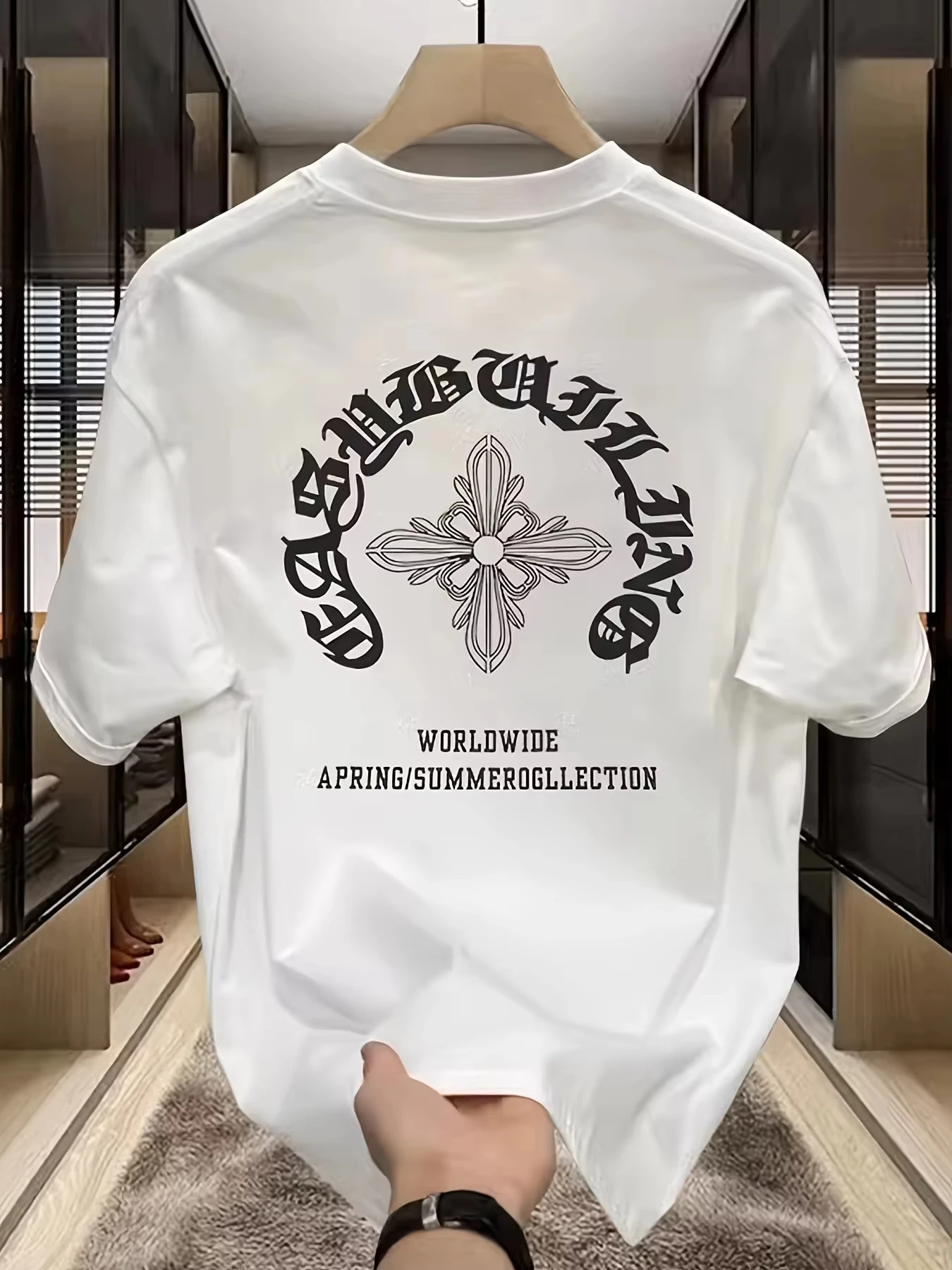 New Luxury Cotton T-shirts for Men and Women, Casual and Breathable Short-sleeved Shirts Suitable for Both Men and Women