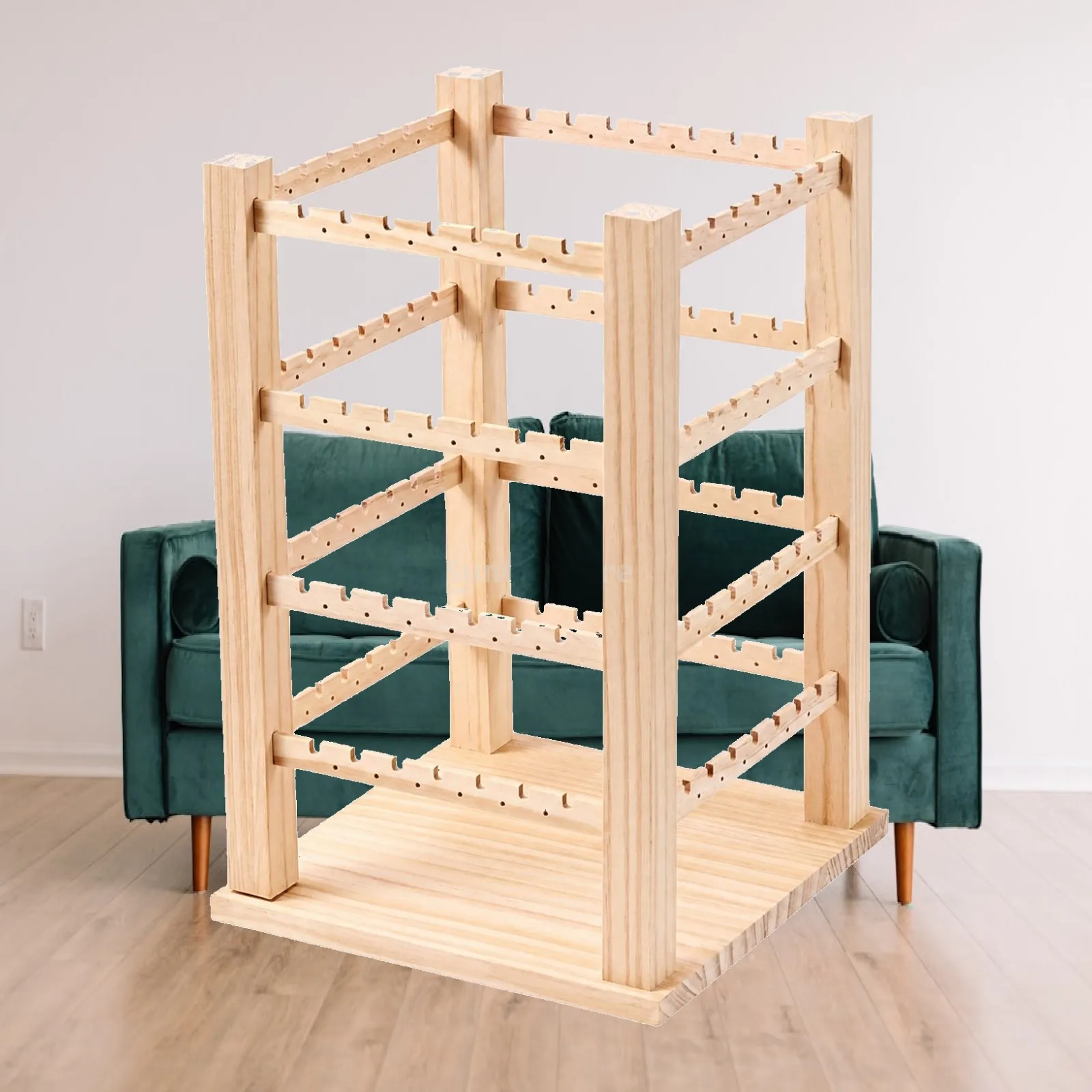 Wooden Earring Storage Rack Long-Lasting Rotating Earring Organizer Stand Rotating Jewelry Display Stand Space-Efficient