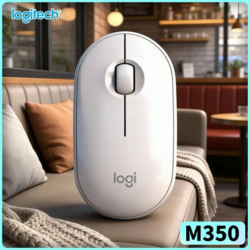 Logitech M350 Travel Quiet Mouse - Thin Build, Silent Operation, 77g Light, 10m Range, Laptop Bag Ready