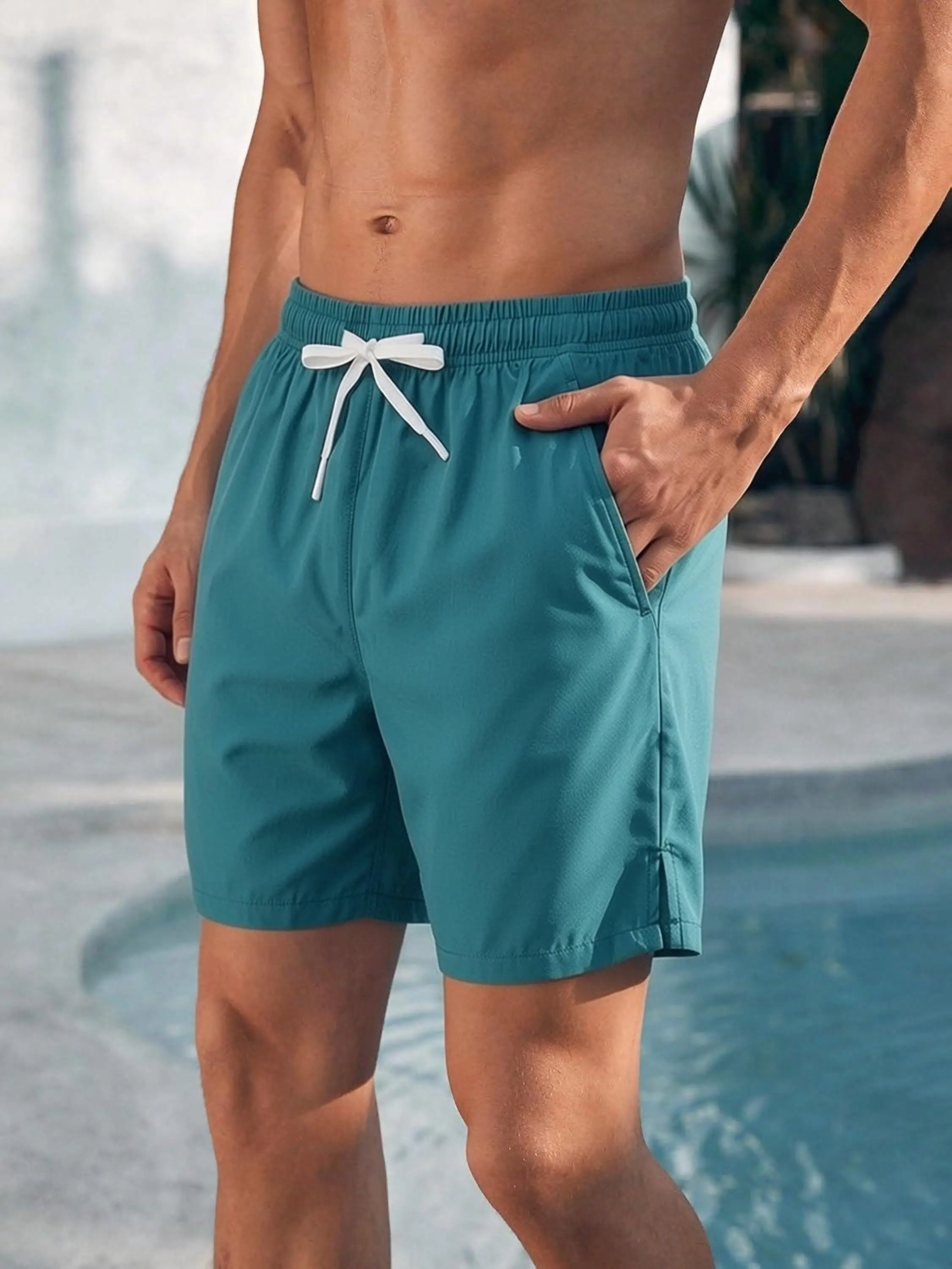 Men's 2026 trendy quick drying multi-color sports and leisure shorts, breathable thin and loose outdoor leisure shorts