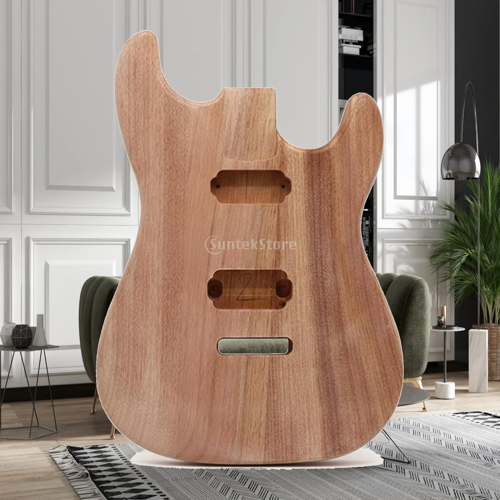Classic Design Electric Stringed Device Okoume Wood Guitar Body Blank Pre-cut Cavities for Custom Luthier Guitar