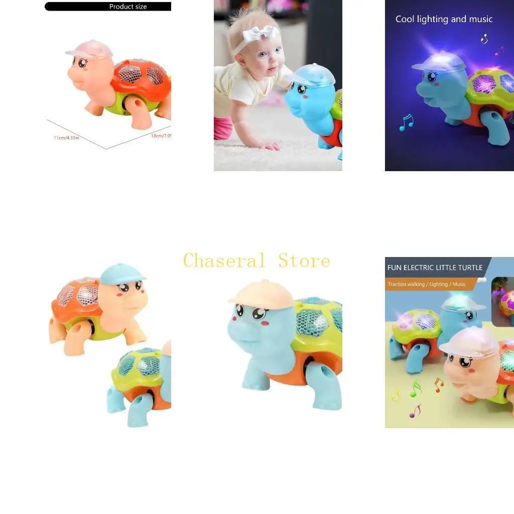 E7CE Musical Crawling Baby Toy With LED Light Show Educational Robot Gift For Kids Early Development