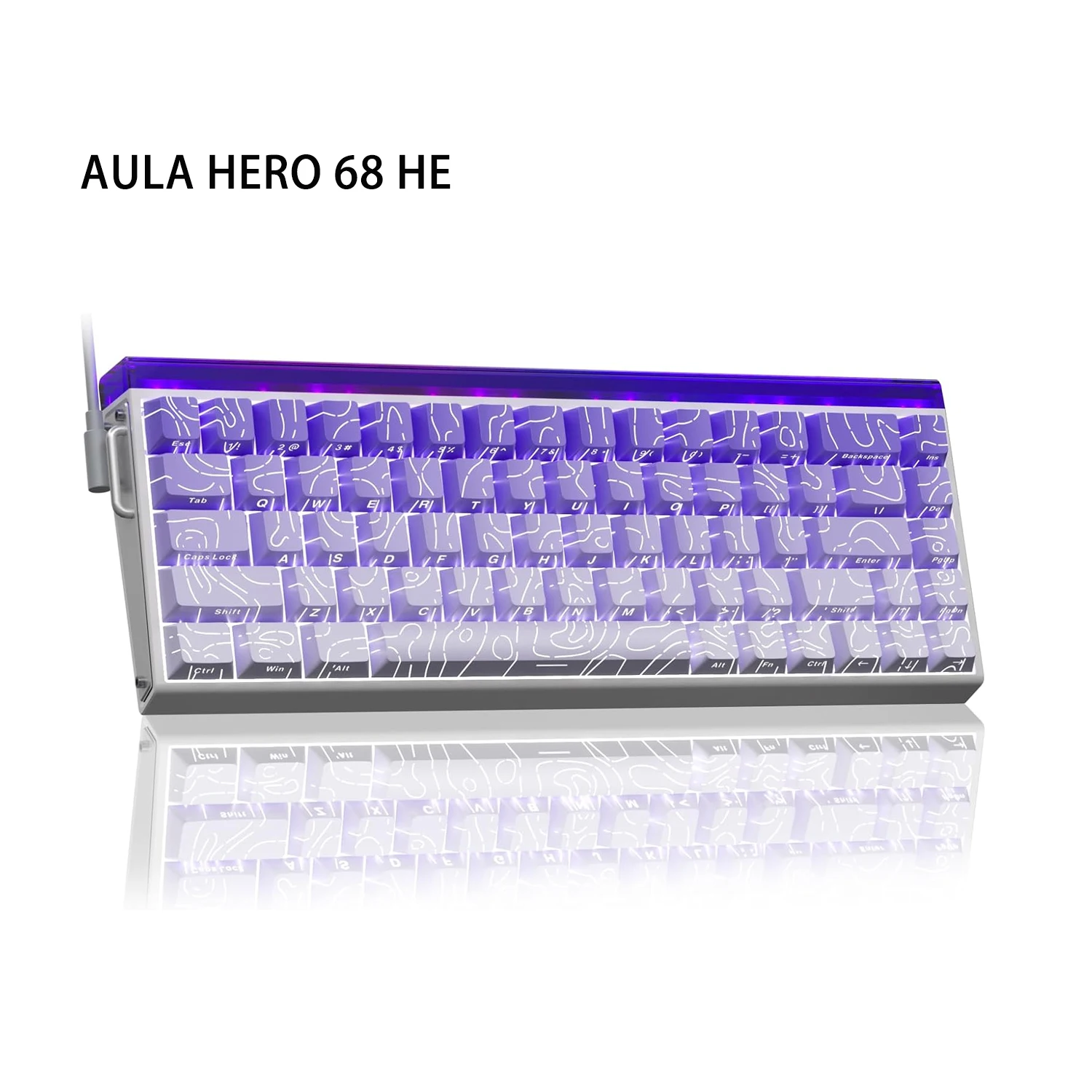 AULA HERO 68HE Magnetic Switch Keyboard RGB Gaming Mechanical Keyboard Rapid Trigger 8K Return Wired Esports Custom Keyboard