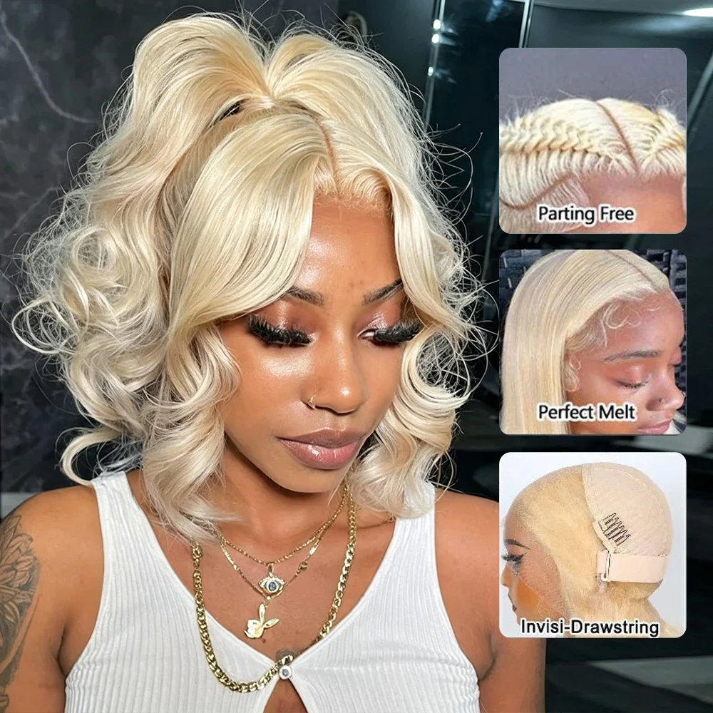 613 Blonde Body Wave Wigs 5x5 Closure Wigs 13x4 Lace Front Wig Human Hair 613 13x6 HD Lace Frontal Wig Pre Plucked With Baby Hair Brazilian 360 Full Lace Wigs For Women