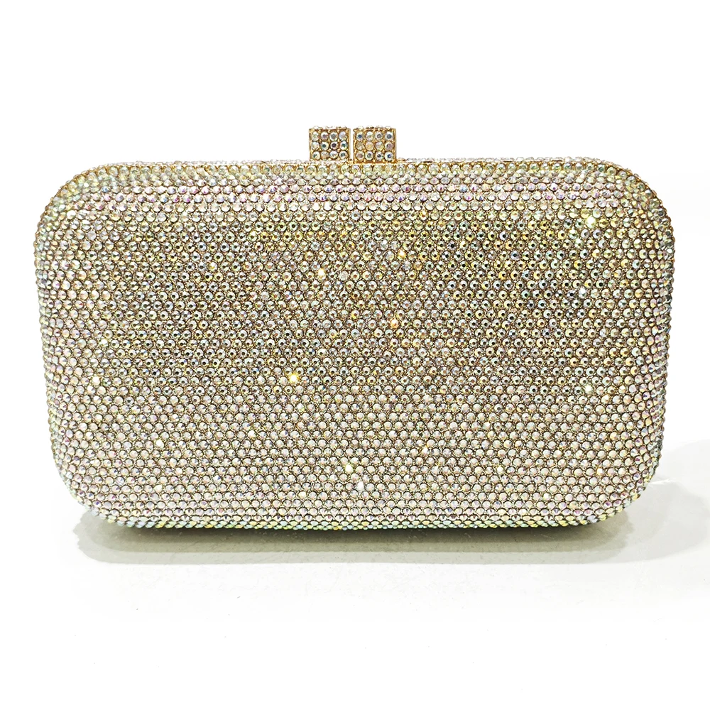 AB Rhinestone Women Clutch Wedding Purse Sparkling Crystal Clutch Diamond Girl Lady Prom Clutches  Party Dinner Purses Prom Bags