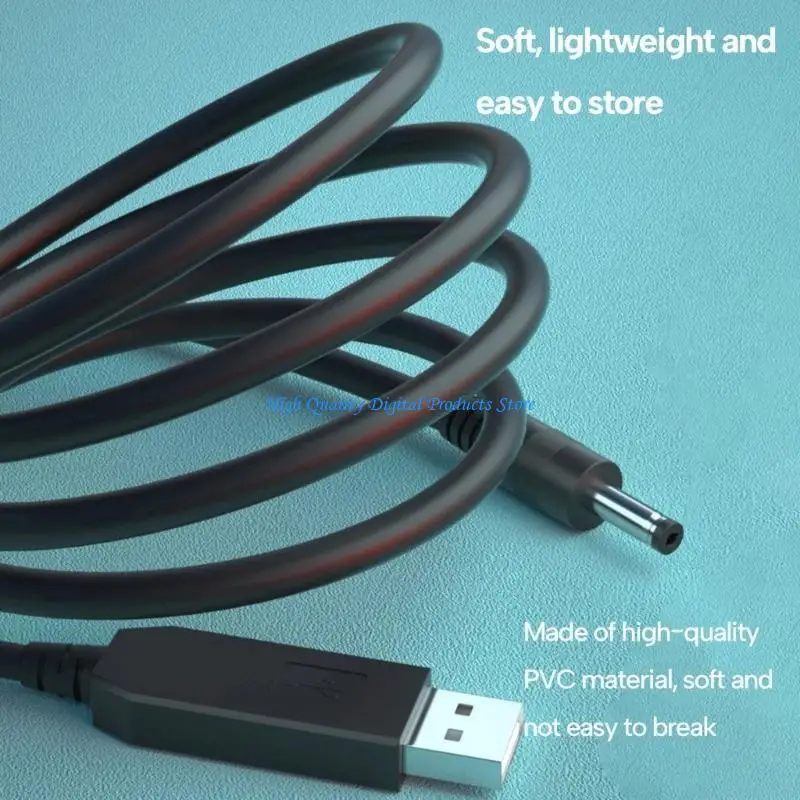 U2JE USB to 5.5mm 2.1mm Round Hole Connector Converter Cable USB DC9/12V Cord