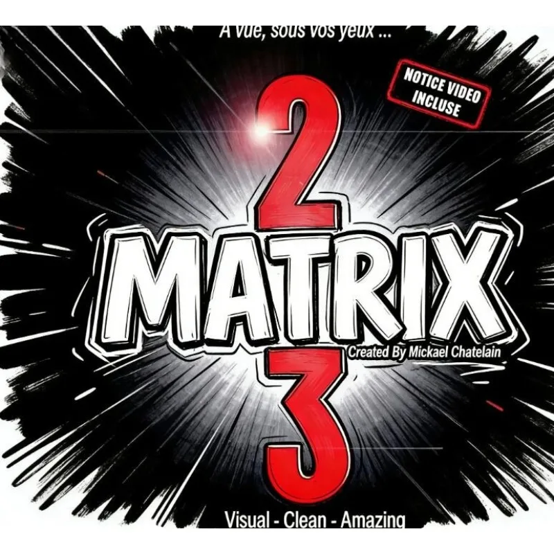 Matrix 2.0 Magic Trick by Mickael Chatelain Close Up Card Gimmick Visual Hole Moving Illusion Stage Street Props Magician