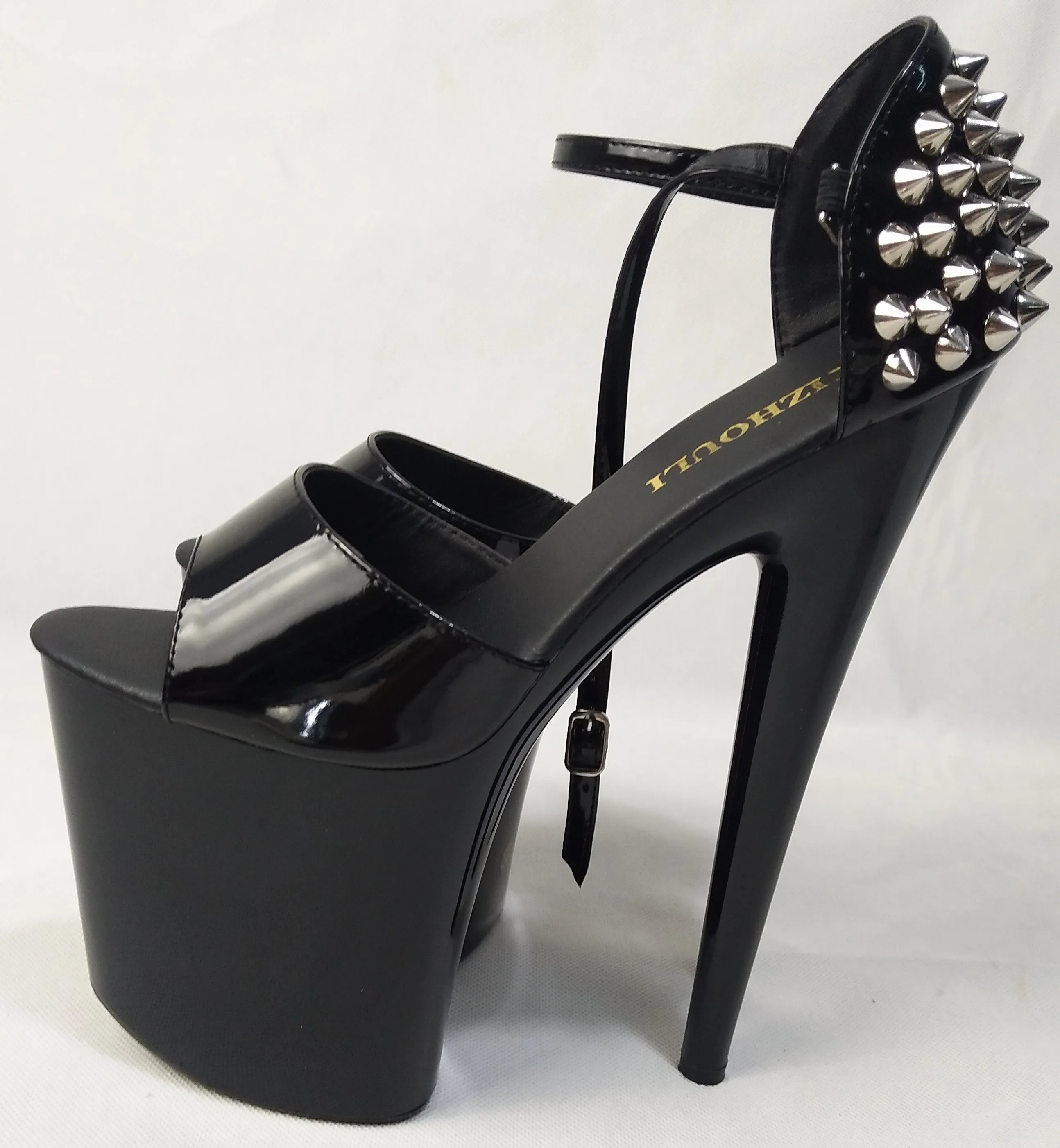 Autumn style night sex women's shoes, 20cm waterproof platform Roman fish mouth women with high heel sandals, rivet decoration