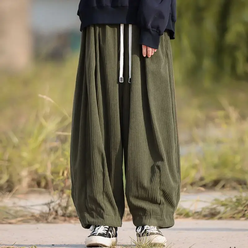 Men's American Style Loose Casual Harem Pants Spring Autumn Baggy Trousers