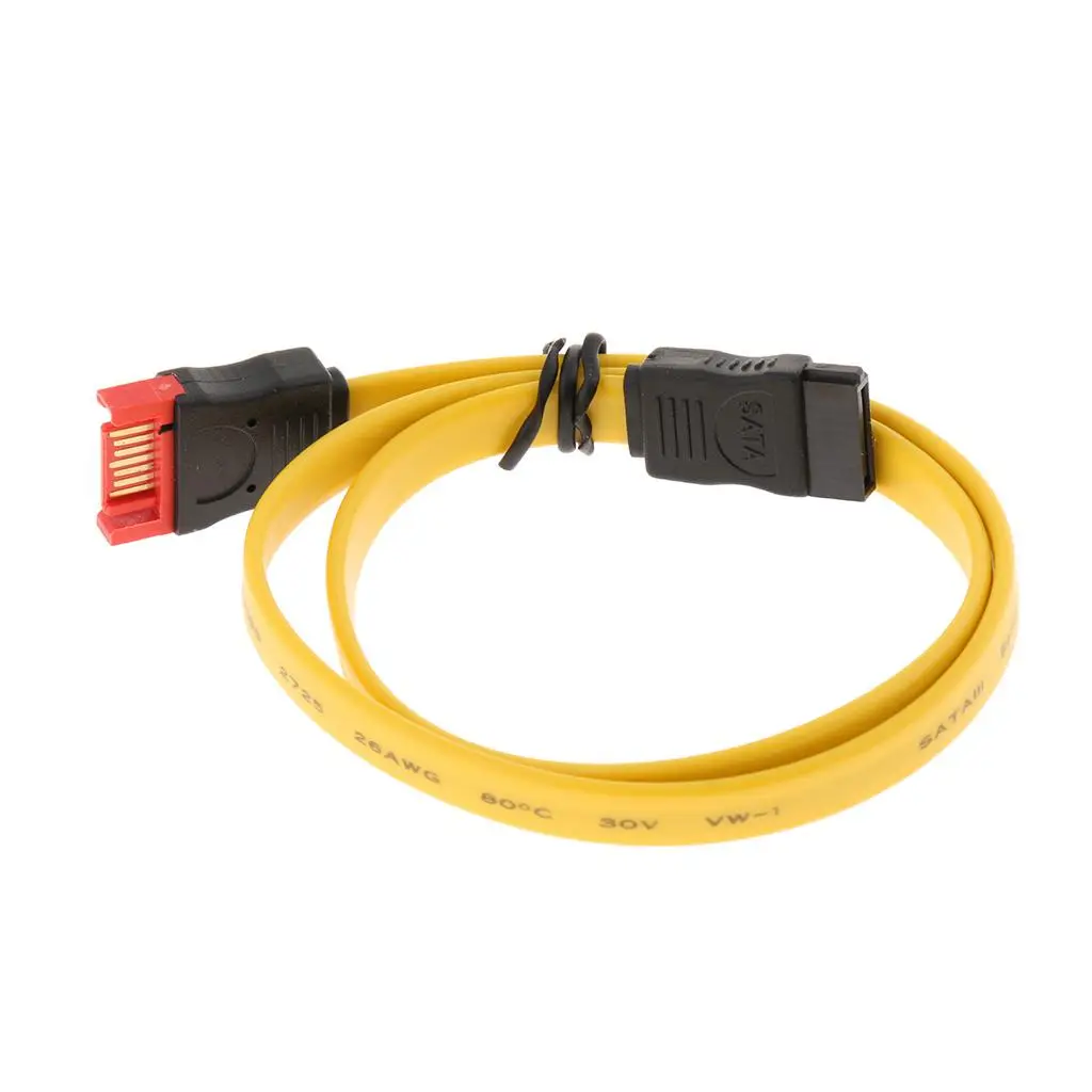 SATA III 6gbps Data Extension Cable Straight 7 Pin Male to Female Sata3 Cord for Hard Drive SSD Computer Setup