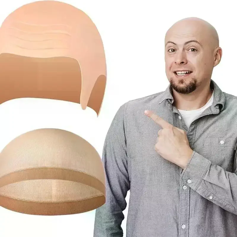 1 Set Fashionable Latex Makeup Bald Cosplay Hat Nylon Latex Bald Caps Simulation Design Thick Material Halloween Skull Wig Cap