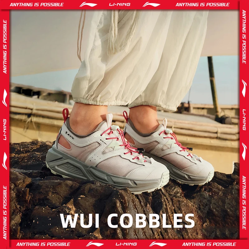 Li-Ning Women's WUI COBBLES Outdoor Sandals COOL SHELL Breathable Shock Absorption Lightweight Stable LiNing Sandals AHUW004