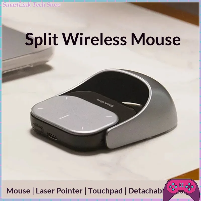 Cheerdots 2-piece Air Pen Notebook Wireless Mouse Presentation Pen Silent Bluetooth AI Smart Laser Mouse Gifts