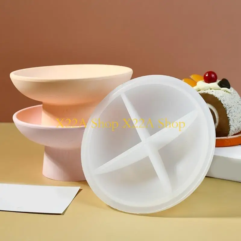 Unique Artistic Silicone Mold for Footed Bowls and Home Organizing Tray Home Decoration