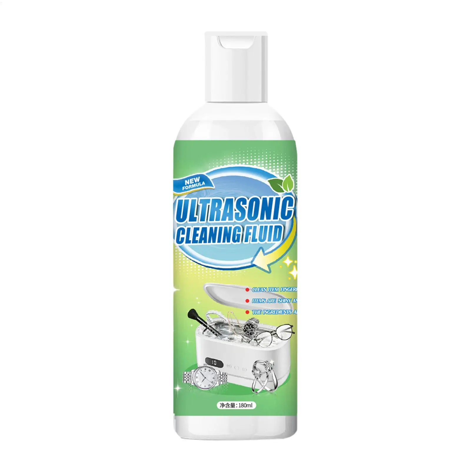 180ml Ultrasonic Jewelry Cleanning Solution for Ultrasonic Glasses Cleaning Machine Clean Glasses Watch Rings Cleaner Liquid