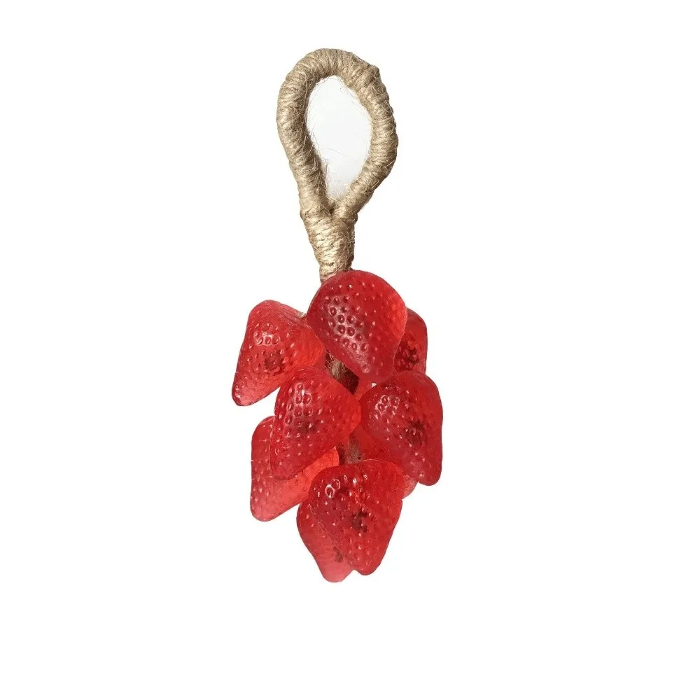 Cute Remove Oil Strawberry Soap On A Rope Fragrant Hanging Cleaning Soap Handmade Whole Bunch Bath Soaps for Bathroom