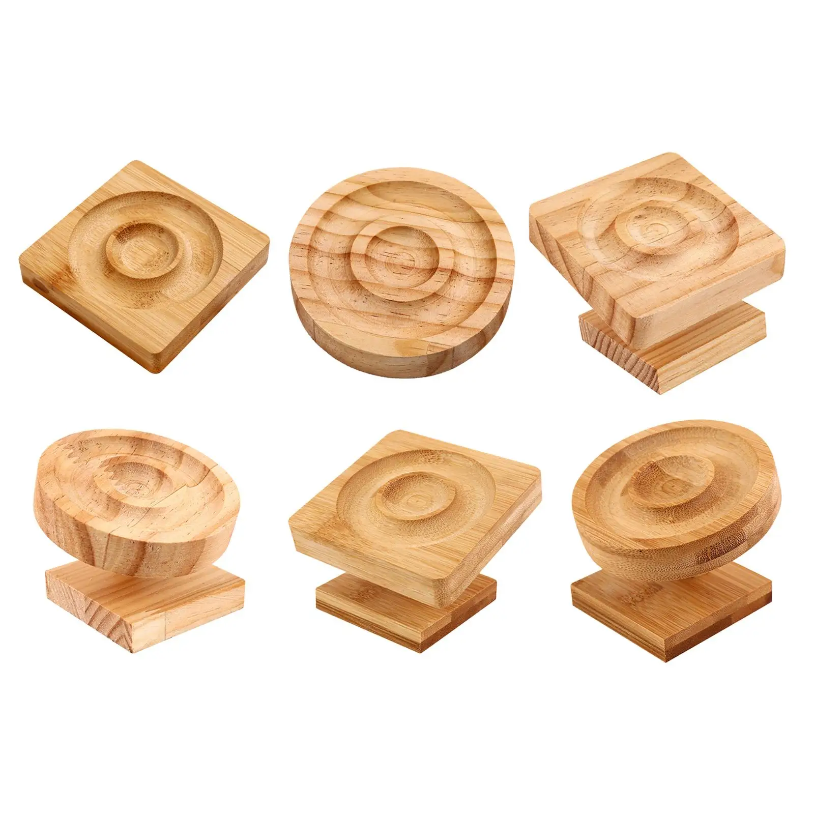Bamboo Square Jewelry Tray for Bangle Bracelet Display Organizer Stand Countertop Showcase Retail Store Shop