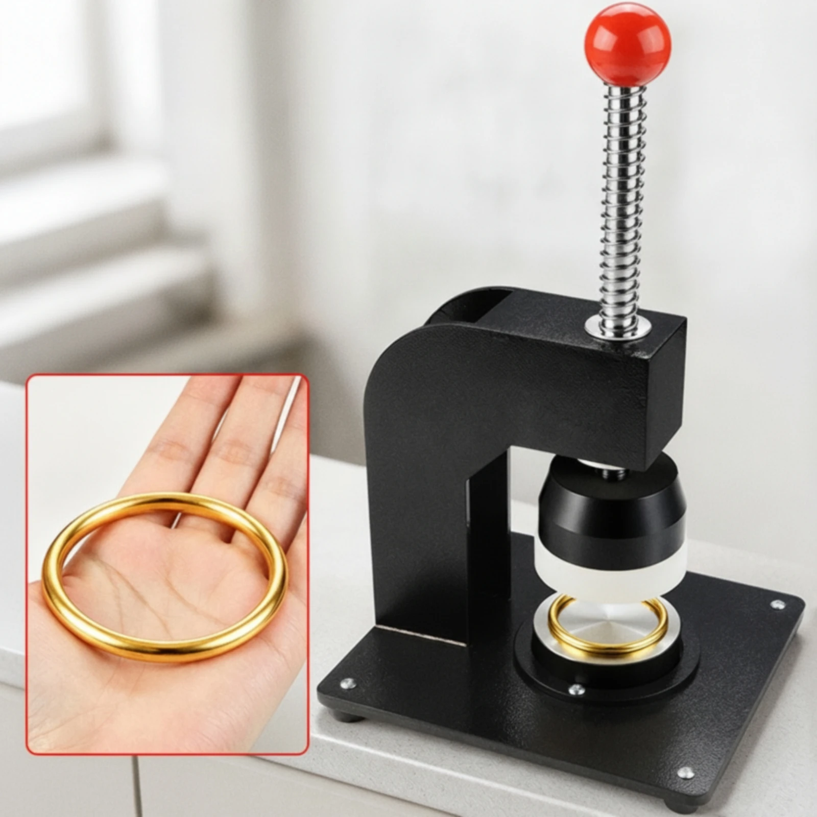 Jewelry Flattening Tool Precision Flattening Press Jewelry Press Bench-Top Desktop for Jewelers, Workshops